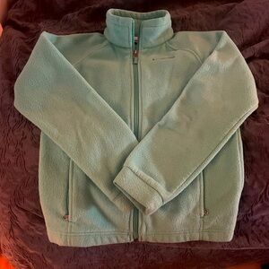 Columbia Kids Full Zip Teal Fleece Zip Pocket Jacket: M